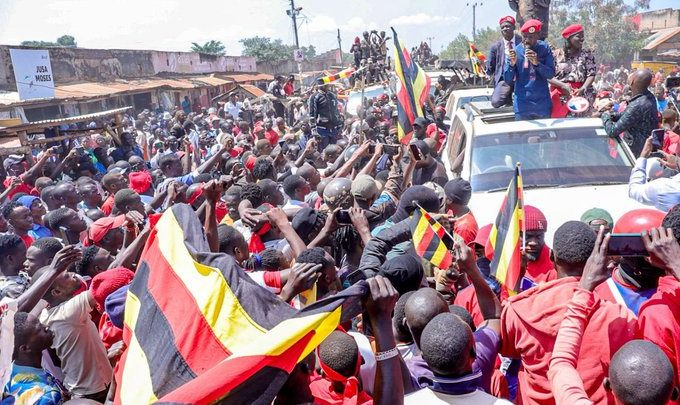 Bobi Wine in Buyende on Wednesday