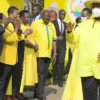 Museveni at the launch of the NRM manifesto in Munyonyo on Monday evening