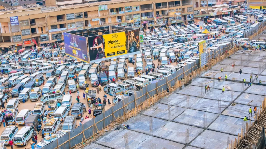 Nakivubo channel under construction