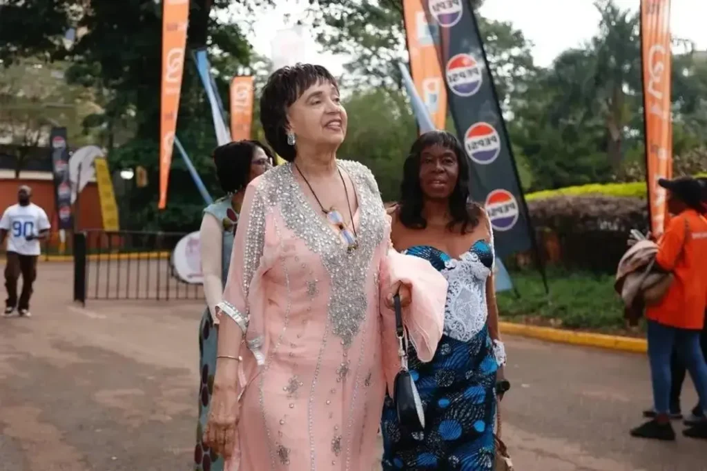 Navios mother, Dr. Maggie Kigozi, arriving at the Serena Hotel
