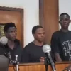 The three suspects in court