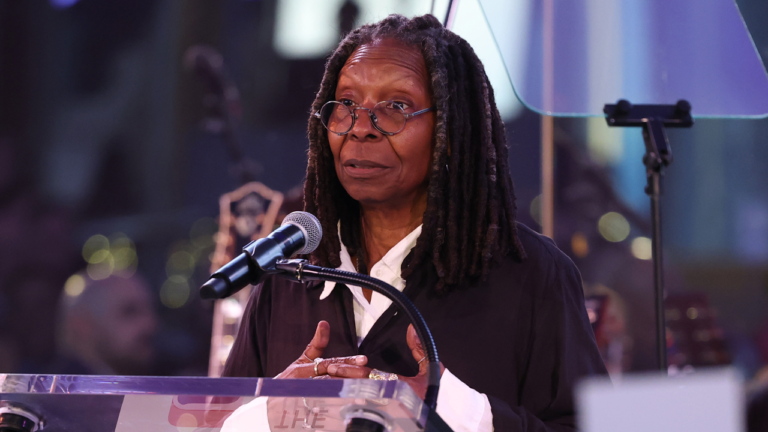 whoopi goldberg speaks at event