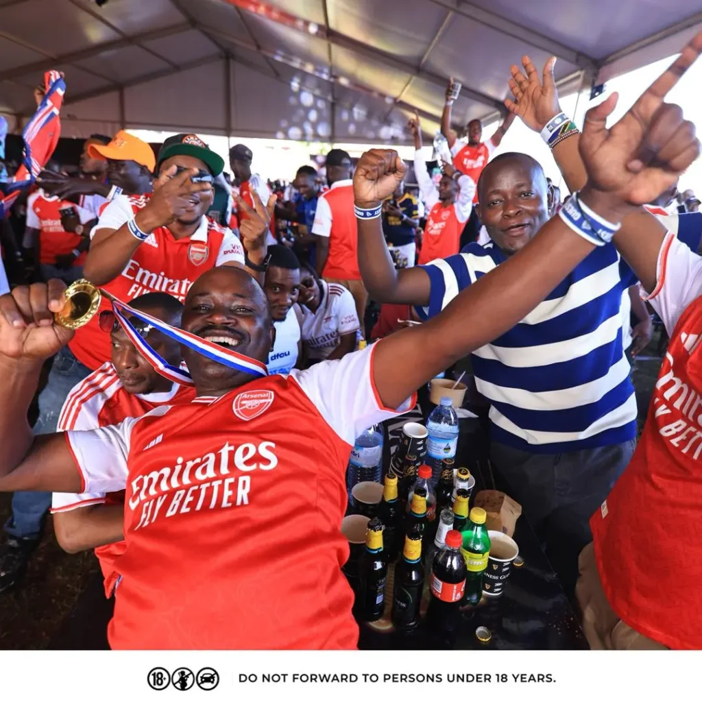 Arsenal celebrations in Uganda