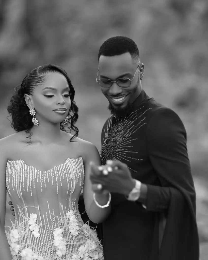 Baby Gloria and her fiancé Mbaleka