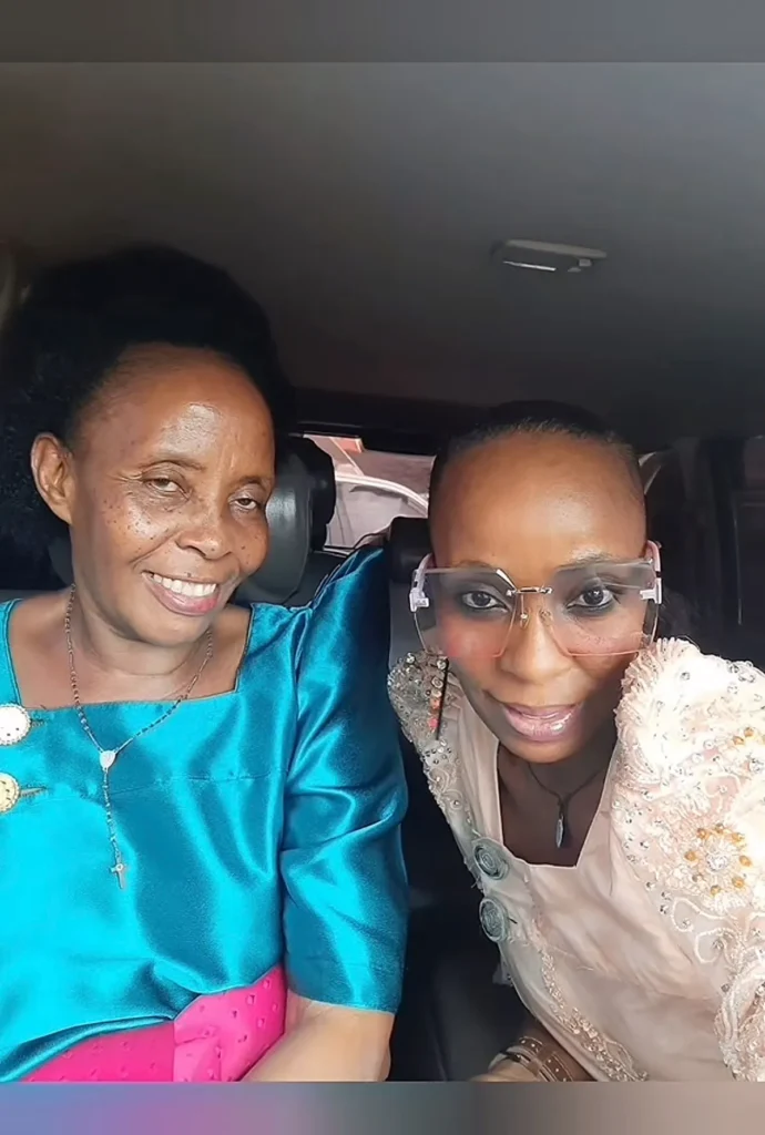 Phina Masanyalaze and her late mother Annet Kiwanuka