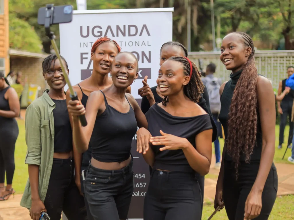 Some of the Models set to grace the runway on September 5th having a selfie moment
