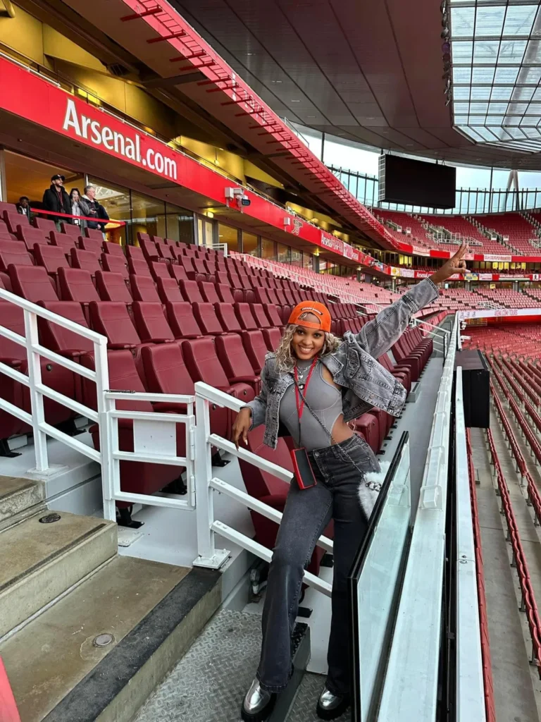 Spice Diana at the Emirates Stadium