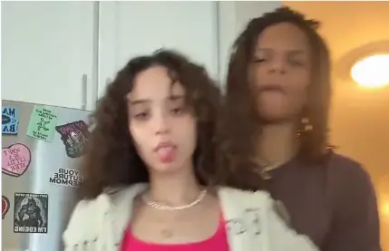 A screengrab from the video showing Abba Marcus and his pregnant girlfriend Angel