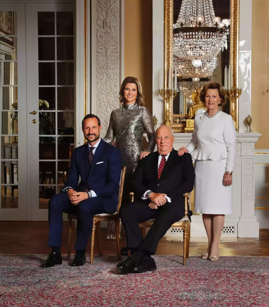Crown Prince Haakon, Princess Martha Louise, King Harald and Queen Sonja.
