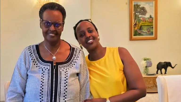 Natasha and Janet Museveni