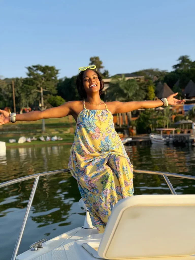 Ava Peace on the boat