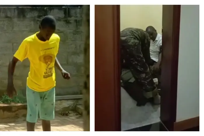 Lt Herbert Matanda Mabonga posted footage of Sam Mugumya and Muwanga Kivumbi social media alongside claims of torture