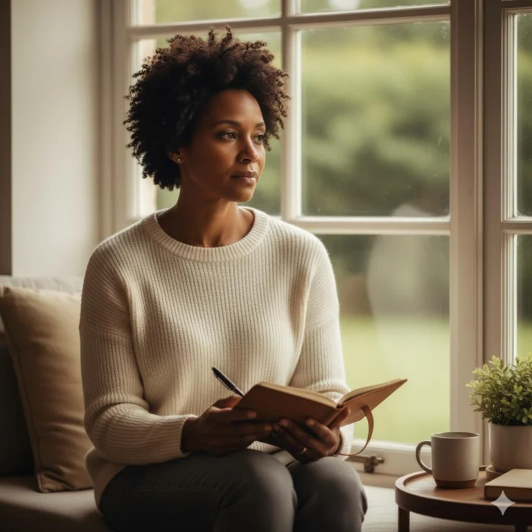 Person reflecting on life choices, relationships and habits that may waste time and energy.